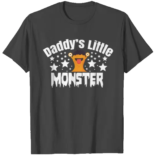 Daddy's Little Monster Cartoon Halloween T Shirts