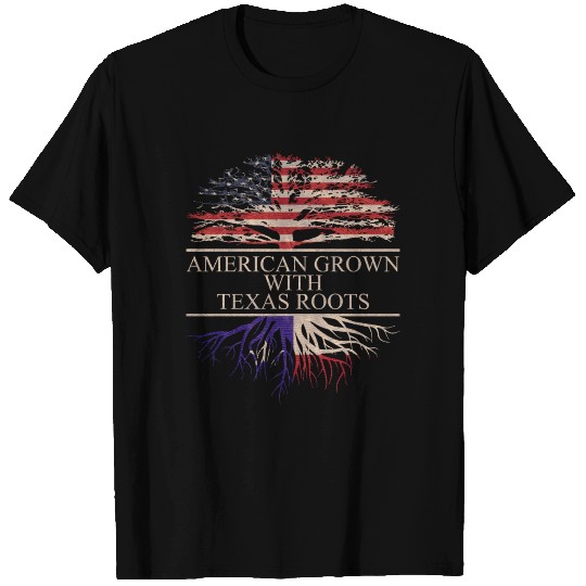 American grown with texas roots T Shirts