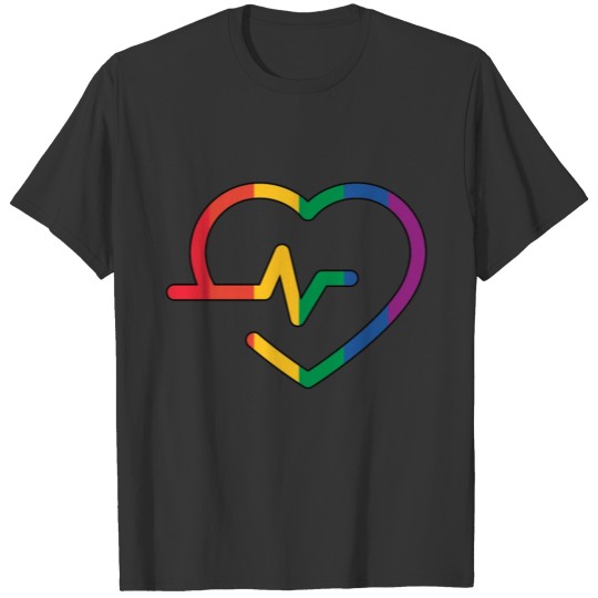 Our Hearts : LGBT Pride Flag T-shirt