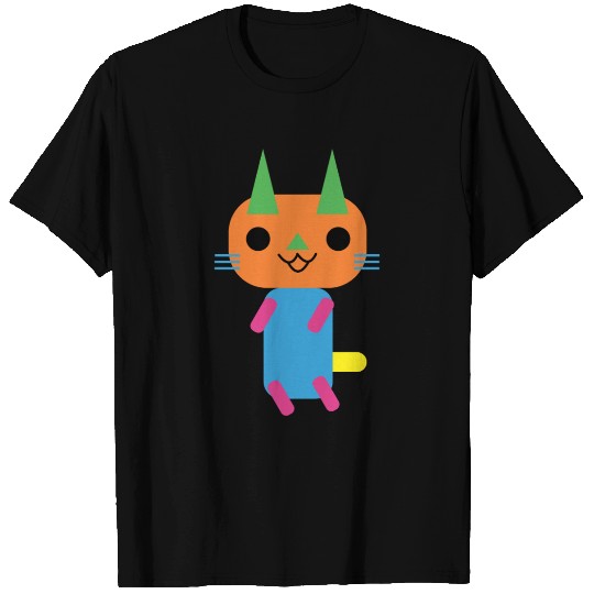 Cat Rectangle And Triangle Shape T Shirts