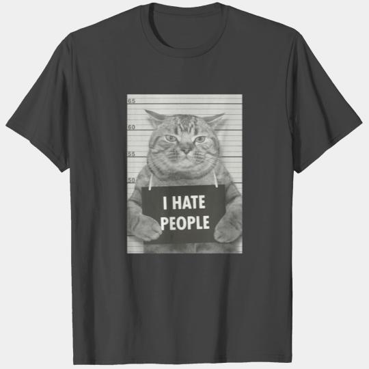 I Hate People Cat T Shirts, Cat Offender I Hate Peopl