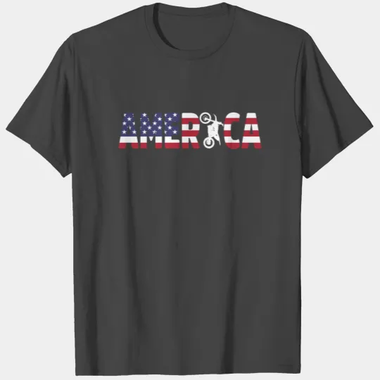 Dirt Bike Motocross MX Rider America American T Shirts
