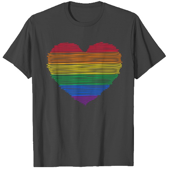 Rainbow Heart | Love Is Love | Equality T Shirts