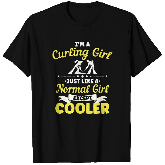 Curling Girl Cool T Shirts