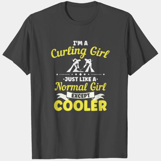 Curling Girl Cool T Shirts