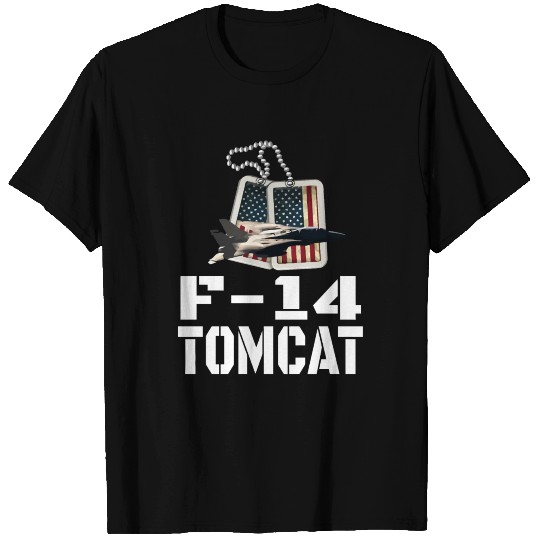 F 14 Tomcat US Flag T Shirts