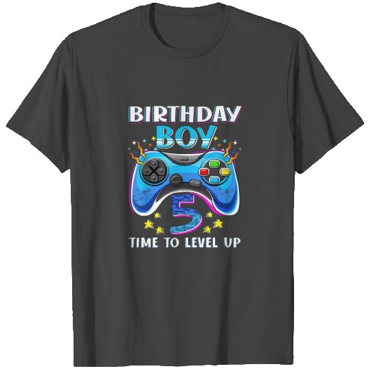 Birthday Boy Time to Level Up Video Game T Shirts