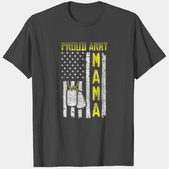 Veteran Day Gift-Proud Army Mama Distressed Americ T Shirts
