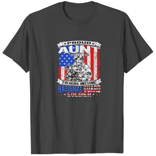 Veteran Gift-Proud Aunt Of A National Guard Soldie T Shirts