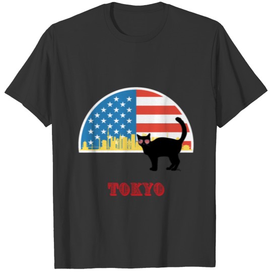 Proud to be an Americat in Tokyo T-shirt