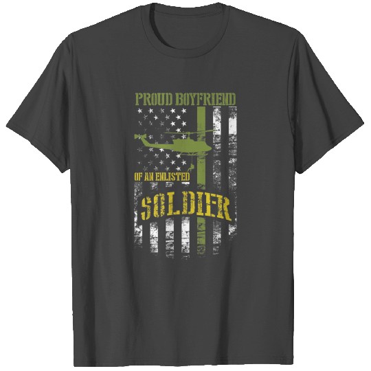 Veteran-Proud Military Boyfriend Of Soldier Hero P T Shirts