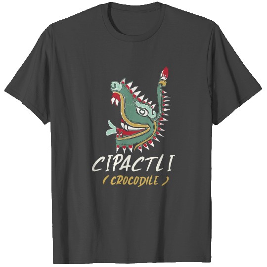 Aztec Crocodile glyph totem T Shirts