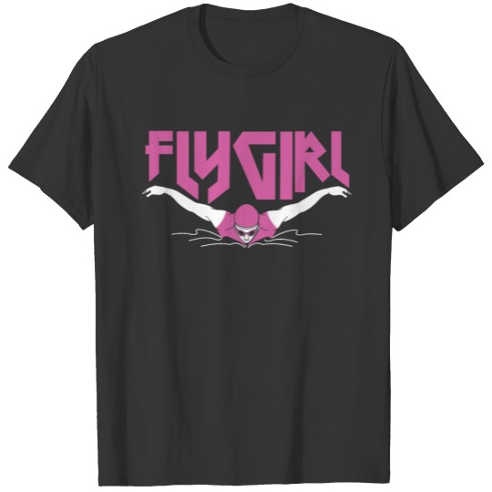 Swimmer Swim Fly Girl Butterfly T-shirt