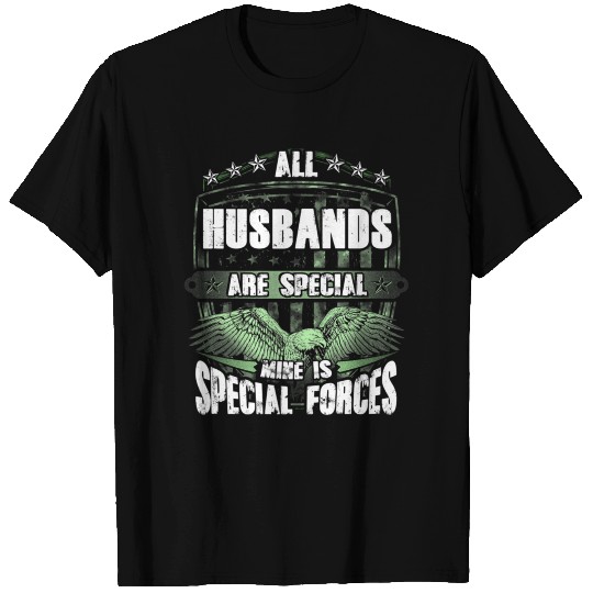 Veteran-Soldier Husband Special Forces Support Gra T Shirts