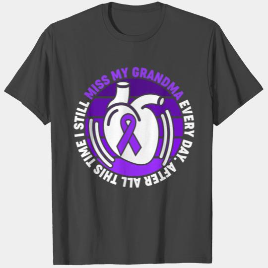 Overdose Awareness Purple Ribbon Memory of Grandma T Shirts