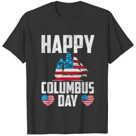 Happy Columbus Day Italian Explore American T Shirts
