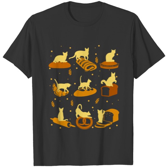 Baker Bread Pastry Funny Cat Lover Gift T Shirts