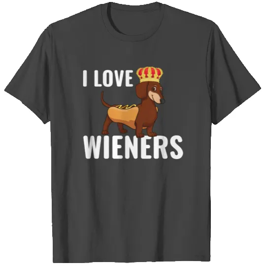 I Love Wieners Funny Hot Dog Gift T Shirts