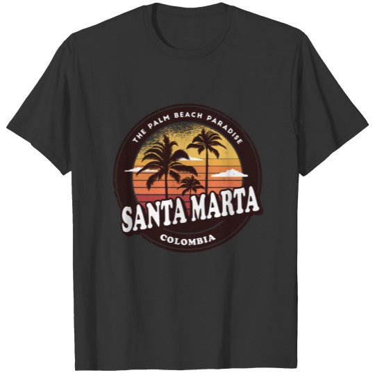 Santa Marta Colombia Vintage Beach Design T Shirts