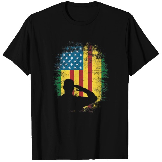 Vietnam Flag Graphic Vietnam Veteran T Shirts