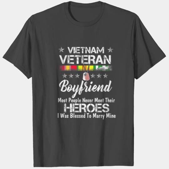 Vietnam Veteran Boyfriend T Shirts Raised By My Hero