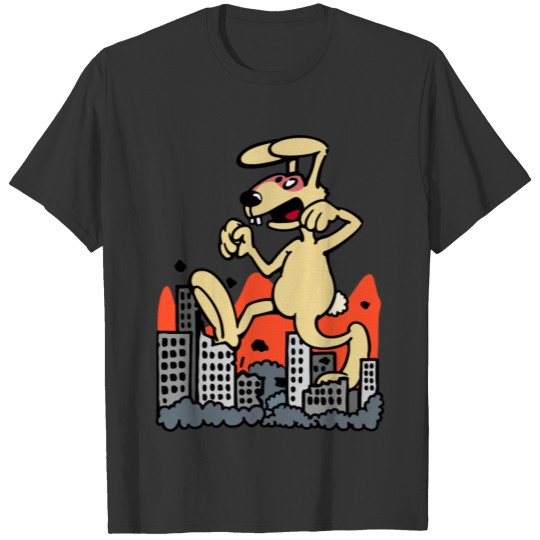 Monster Rabbit destroys City T-shirt