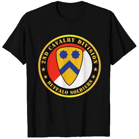 Army 2nd Cavalry Division Buffalo Soldiers T Shirts