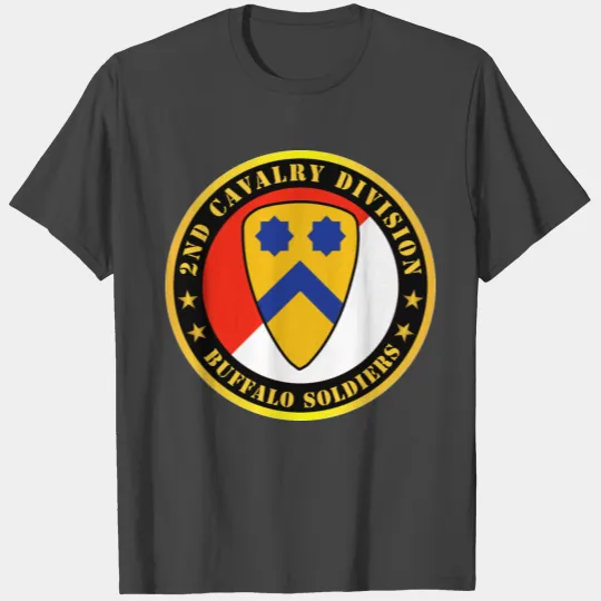 Army 2nd Cavalry Division Buffalo Soldiers T Shirts