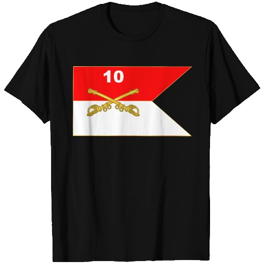 10th Cavalry Guidon Buffalo Soldiers T Shirts