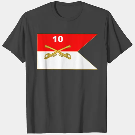 10th Cavalry Guidon Buffalo Soldiers T Shirts