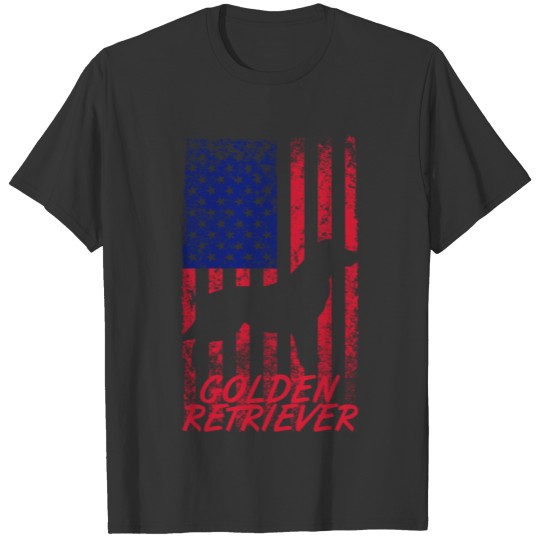 USA Golden Retriever T-shirt