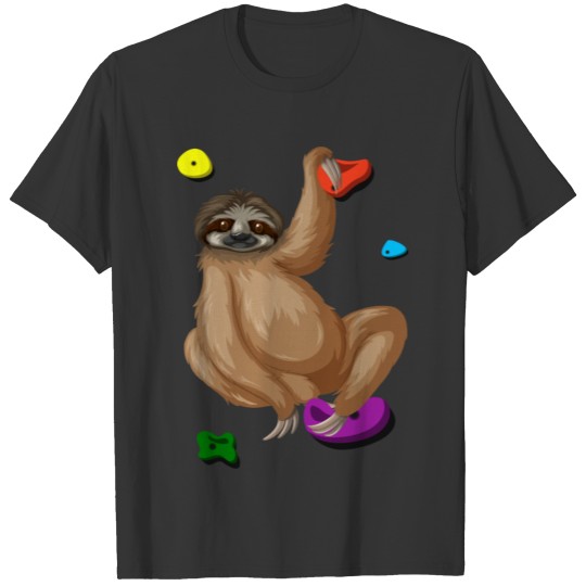 Funny Climbing Sloth Climber Lazy Bouldering T-shirt
