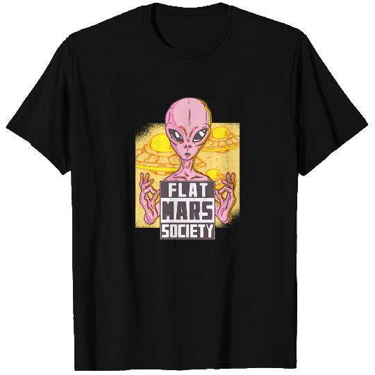 Flat Mars Society Flat Earth Gift earthisflat T Shirts