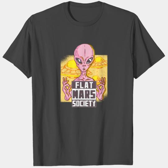 Flat Mars Society Flat Earth Gift earthisflat T Shirts