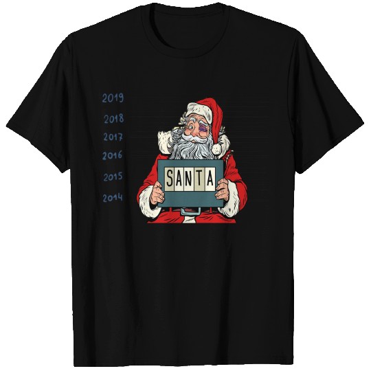 Bad Santa Claus Arrested T Shirts