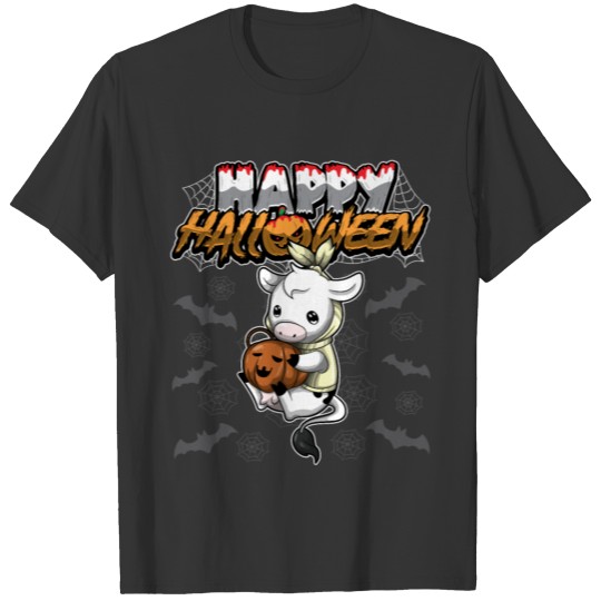 Happy Halloween Disguised Cow Farmer T Shirts