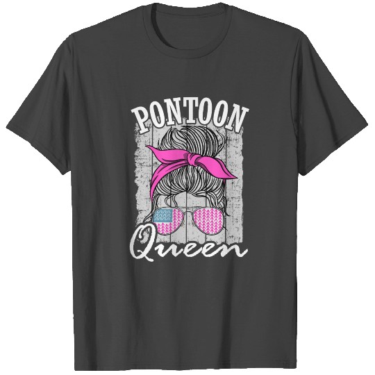 Pontoon Queen Mom Funny Lake Life T Shirts