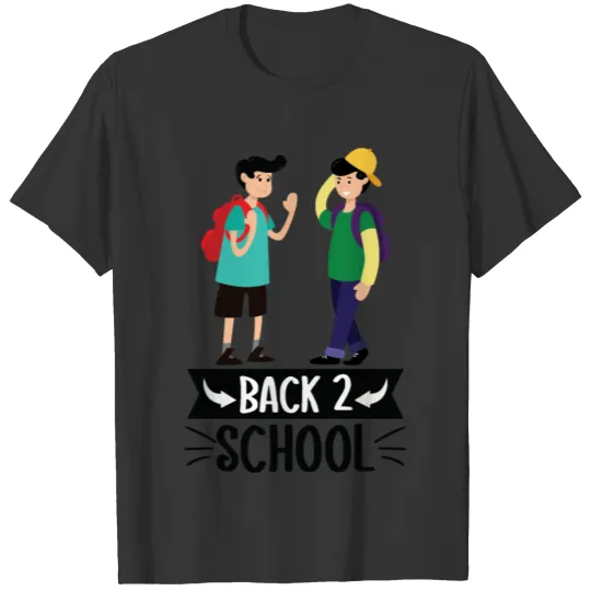 Kids with backpacks Back T Shirts