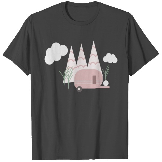 Cute Pink Camper with Plant T Shirts