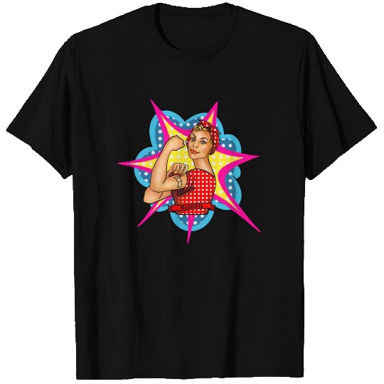 Retro Rosie The Riveter Vaccinated We can do it T Shirts