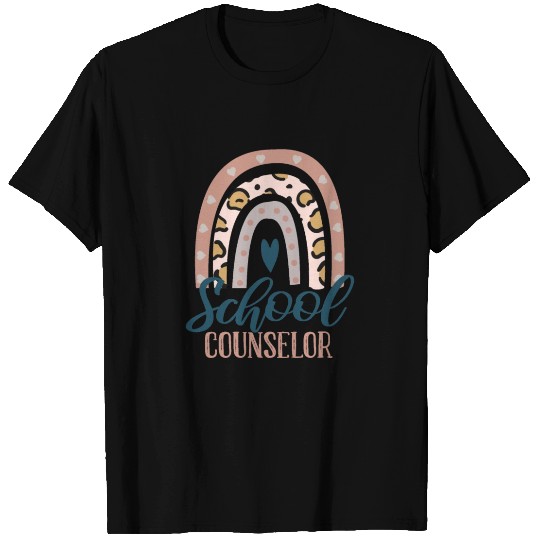 School Counselor Rainbow Counseling Leopard gift T Shirts