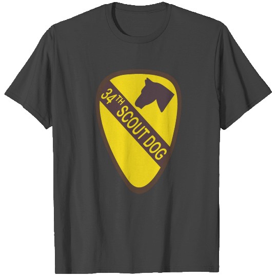 Army 34th Scout Dog Platoon wo Txt T Shirts
