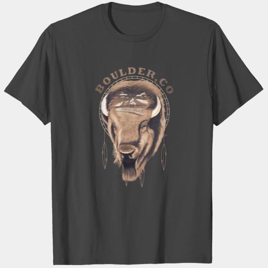 Boulder Co buffalo brown color scheme T Shirts