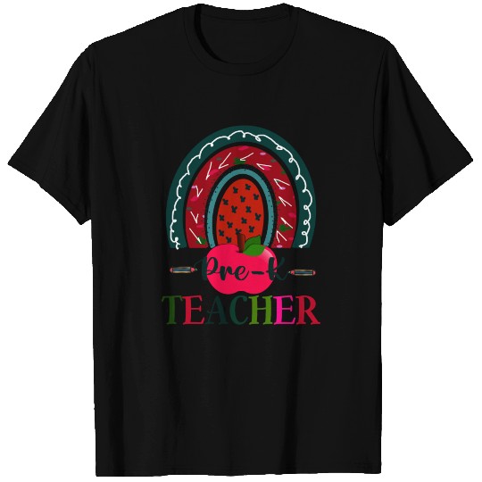 Pre K Teacher Rainbow T Shirts Back To School Preschool