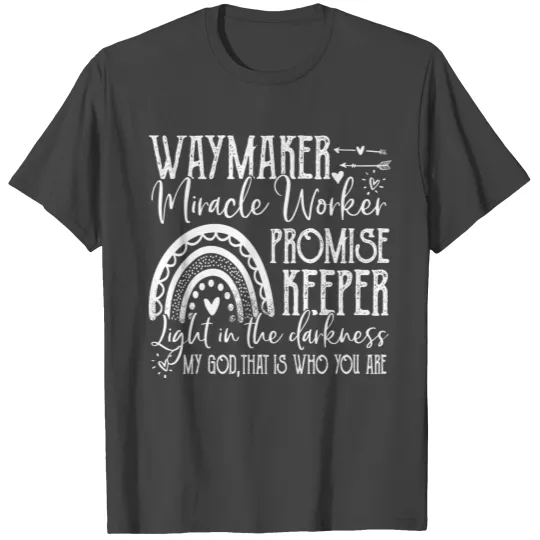 Kids Waymaker Miracle Worker Rainbow, Christian T Shirts