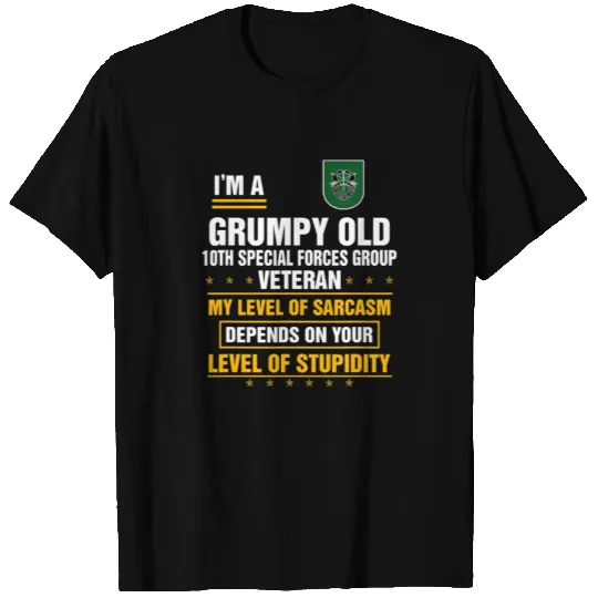 I'm A Grumpy Old 10th Special Forces Group Veteran T Shirts
