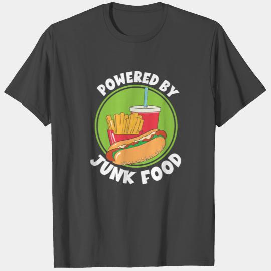 Powered By Hot Dog Fires Junk Food T Shirts