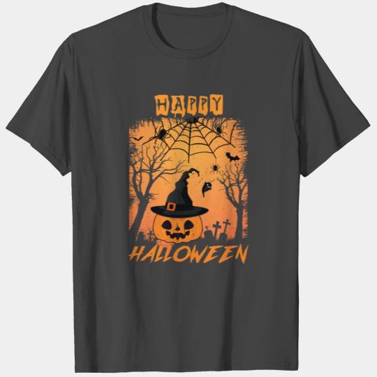 Happy Halloween Tick or Treat Pumpkin Bat T Shirts