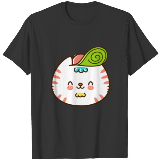 Kawaii Cat Head Smiling T Shirts