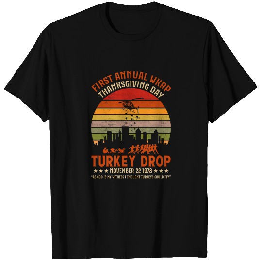 Funny Thanksgiving WKRP Turkey Drop T Shirts
